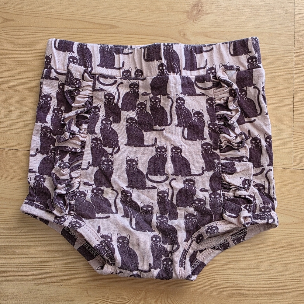 Kate Quinn Cat Print Bloomers 12-18 Organic Cotton